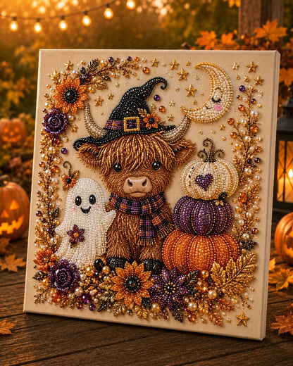 Ceruval - Halloween Pearl Art DIY Kit – Turn Tiny Pearls into Spooky-Cute Magic (Size:7.87in*7.87in)