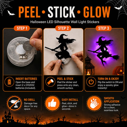 Ceruval - LED Silhouette Wall Light Stickers