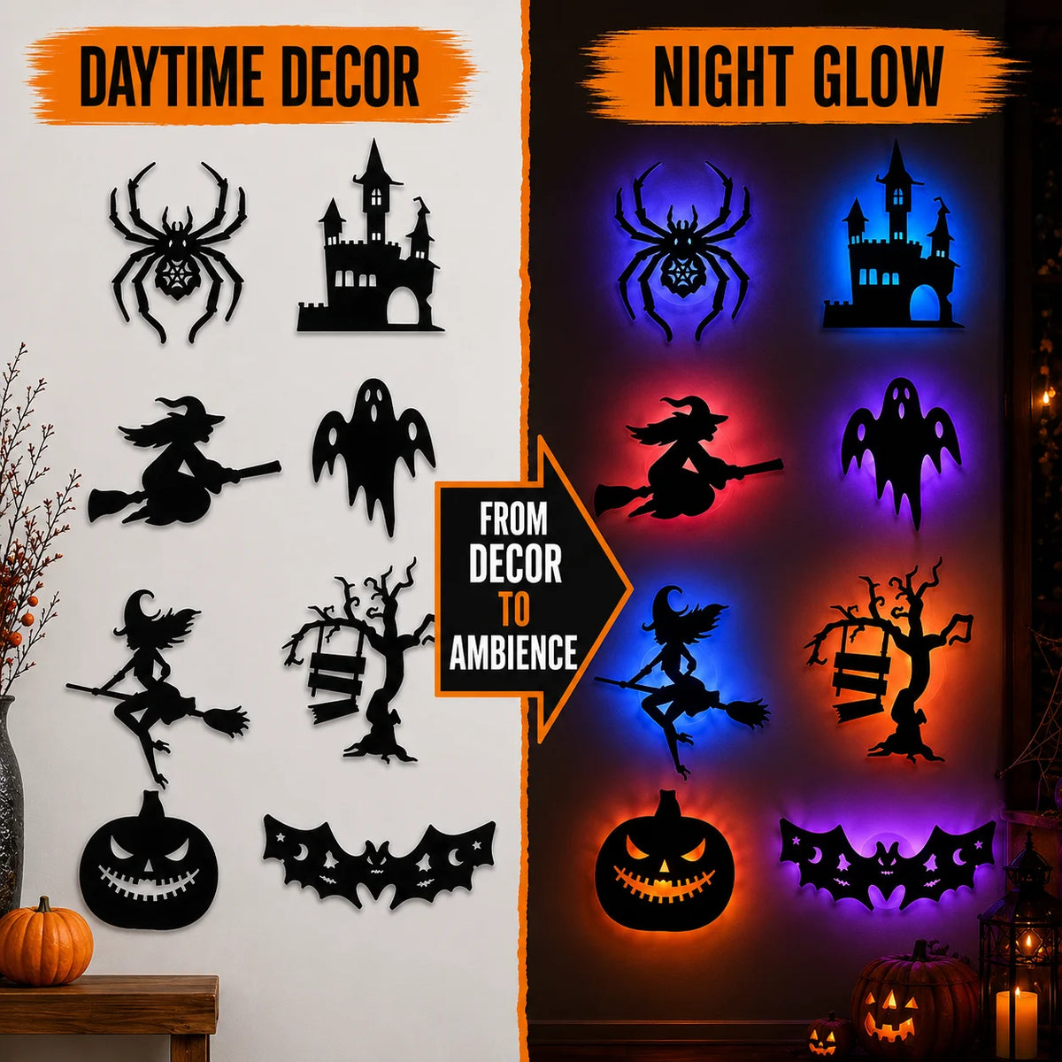 Ceruval - LED Silhouette Wall Light Stickers