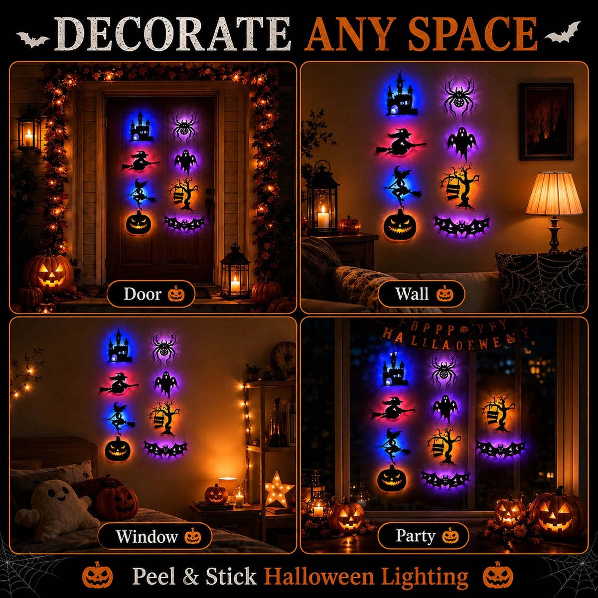 Ceruval - LED Silhouette Wall Light Stickers
